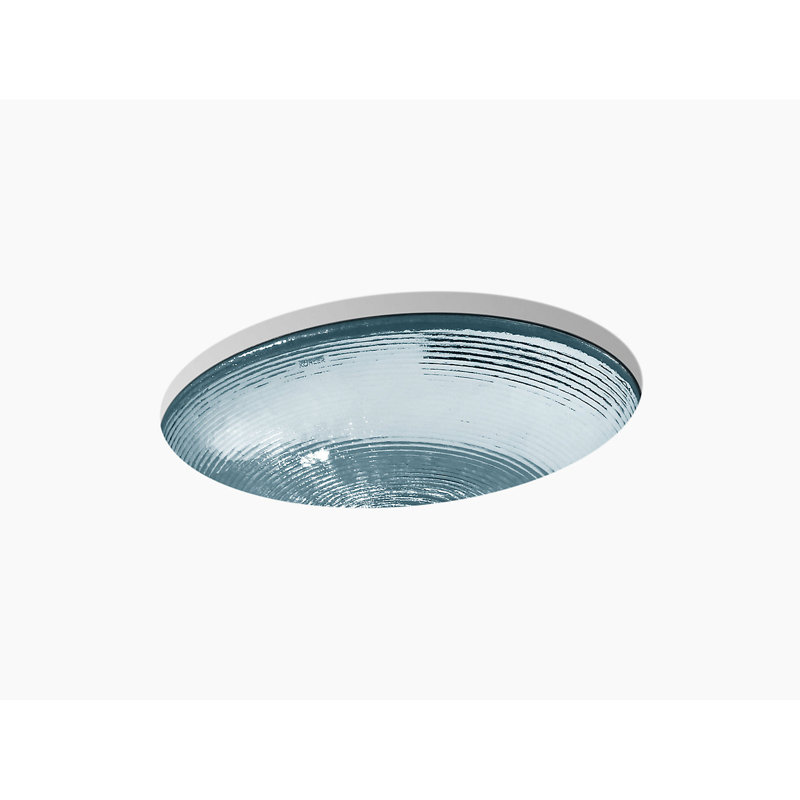 Kohler Whist, Artist Editions Oval Glass Undermount Bathroom Sink, Translucent Dusk