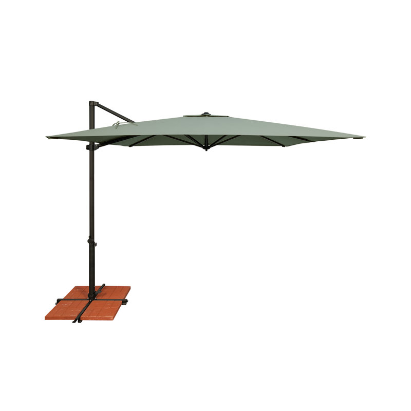 Parasol carré en porte-à-faux 8,6 pi Cora, Natural, Brown