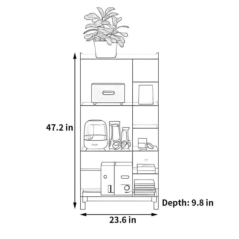 Minimalist and creative bookcase, Pink