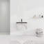 Meuble-lavabo mural 24 po avec lavabo en céramique et porte d'armoire à fermeture en douceur, ensemble KD