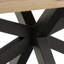 Leilani Oak Metal Base Dining Table