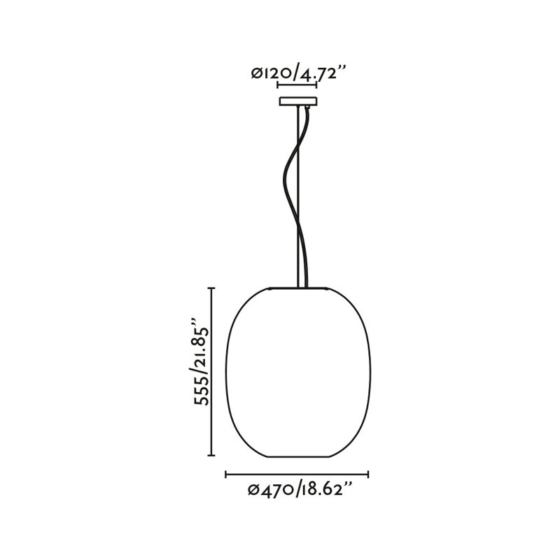 Tierra 500 Pendant Lamp, 21.85" H x 8.62" W x 8.62" D