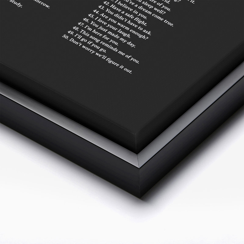 Ways To Say I Love You No6, 24"H x 32"W, Canvas, Black Framed