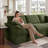 107" Cloud Modular Sectional Sofa, 5-Piece U Shaped Corner Couch with Hidden Storage and 2 Ottomans, Modern Minimalist Corduroy Upholstered Boneless Sofa for Living Room, Extra Deep Seat, Easy Assembly Required-295374934