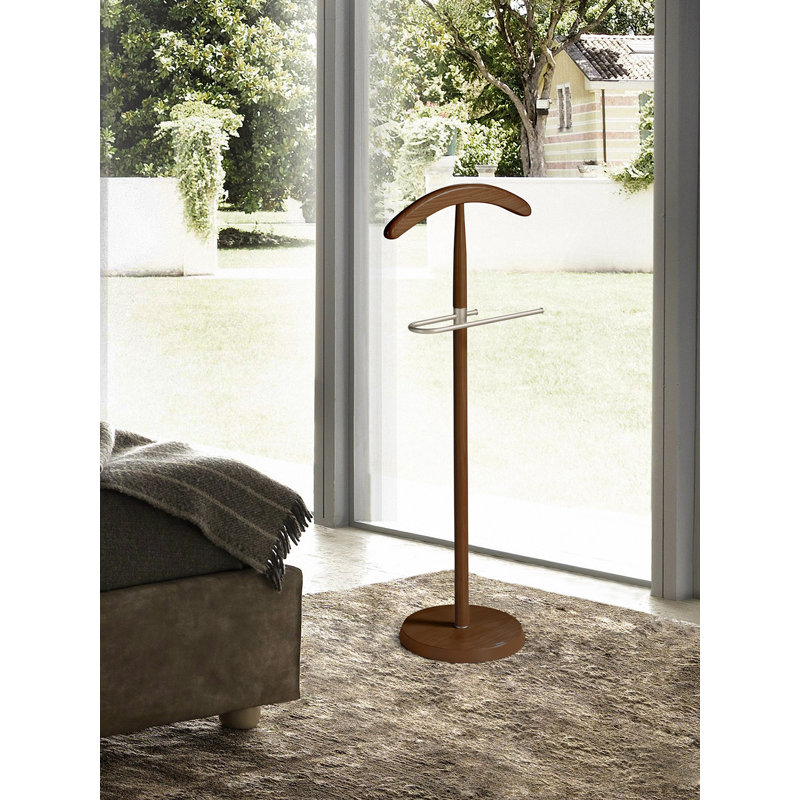 Newlon Freestanding Valet Stand, Walnut