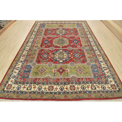 Mynieskye One-of-a-Kind 9' X 11'11'' New Age Wool Area Rug Red