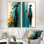 Portrait de femme haute couture I - femme, ensemble de 2 reproductions d'art mural