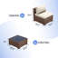 Ensemble de conversation modulaire en rotin avec table basse Babak-881140571