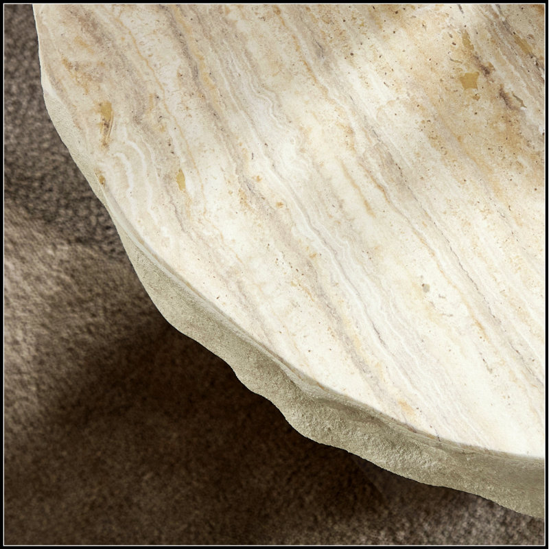 Table basse ronde en fibre de verre