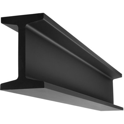 ForgeCraft Industrial Faux Steel "I" Beam, 7 1/4"W x 11 1/2"H x 120"L, Factory Painted Black