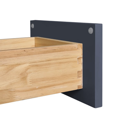 Armoire inférieure en bois massif bleu Shaker