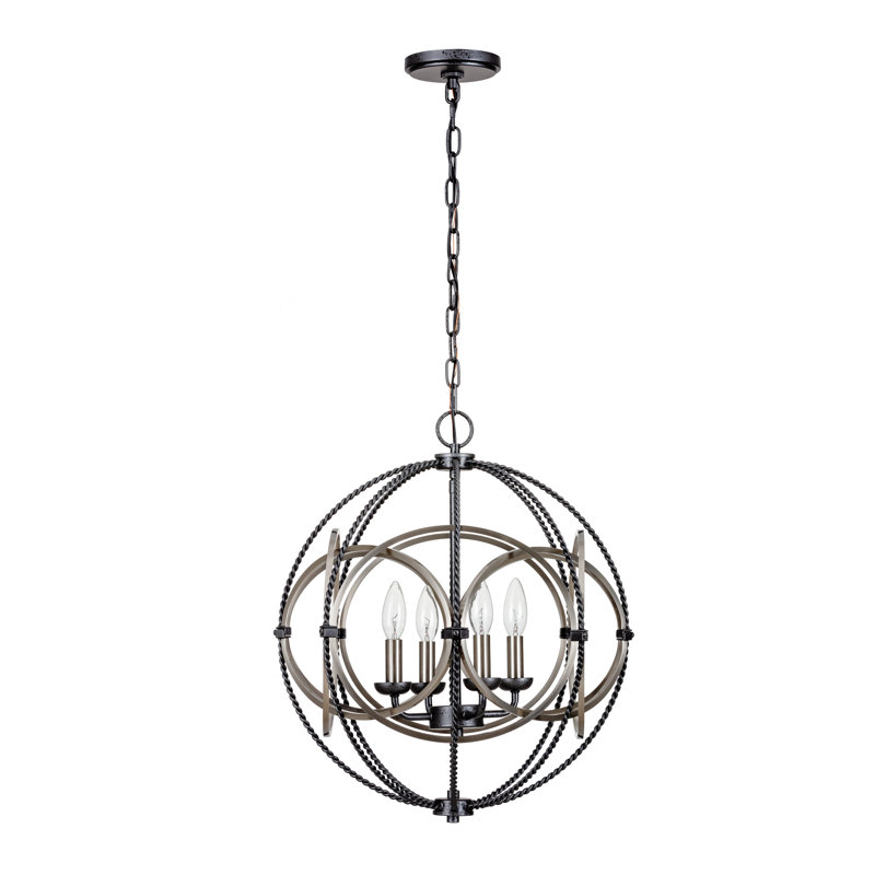 Ahsanul 4 - Light Dimmable Globe Chandelier