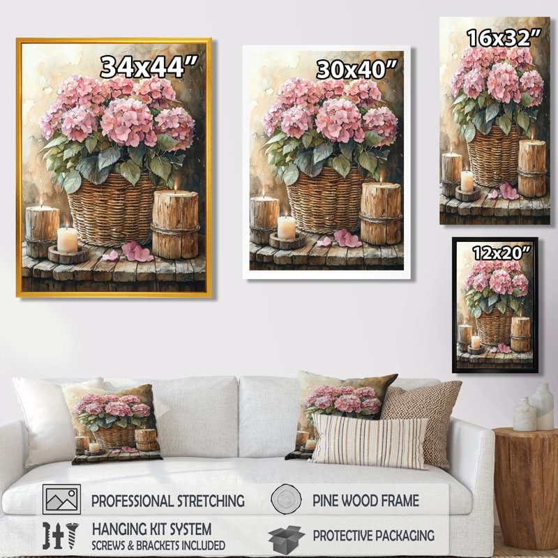 Hockett - impressions murales florales, Noir, noir, noir, noir, H 20 po x l 12 po, Reproduction encadrée sans passe-partout