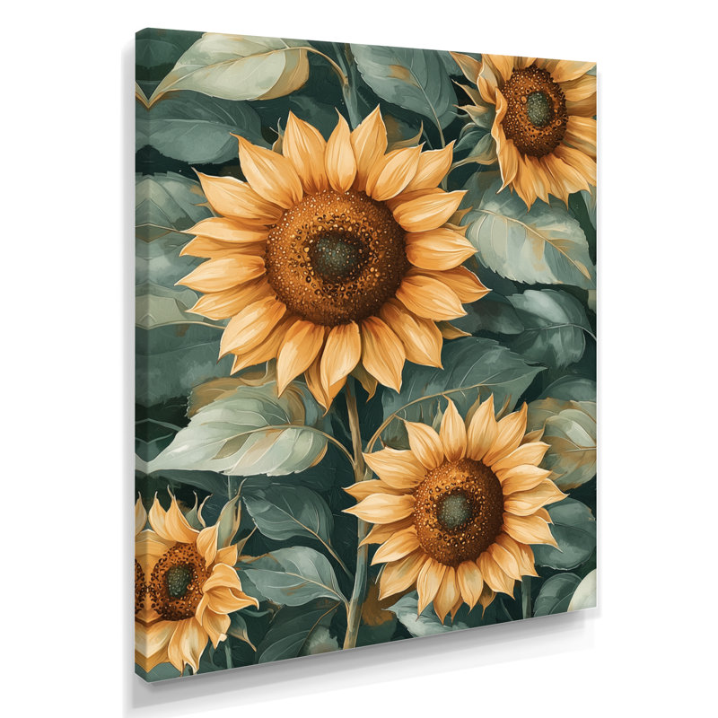 Duayne - art mural floral, H 20 po x l 12 po, Toile tendue, Ne s’applique pas