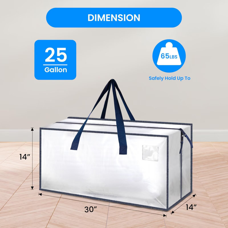  Paquet de 10 sacs de transport extra larges avec sangles de sac à dos, poignées / fermetures à glissière robustes, sac de rangement robuste pour économiser de l'espace de camping, blanc