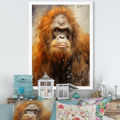 Portrait de singes auras dorées sur toile
