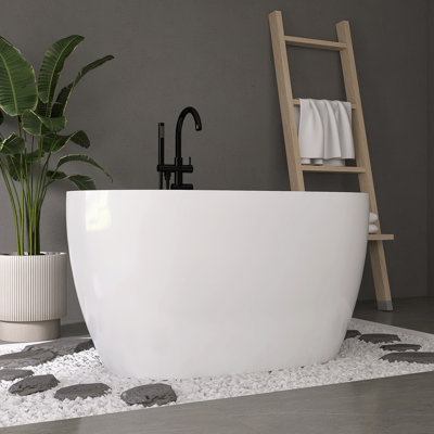 Baignoire de trempage autoportante en acrylique 51 po Fslefay