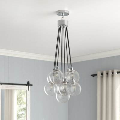 Luminaire suspendu sphère 9 lumières Olson