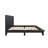Mid-Century Platform Bed Frame with Headboard & Wood Slat Support – Solid Rubberwood, Modern Bedroom Furniture,King,Black-835037035-835037039