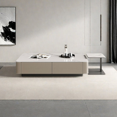 Table basse rectangulaire italienne en ardoise