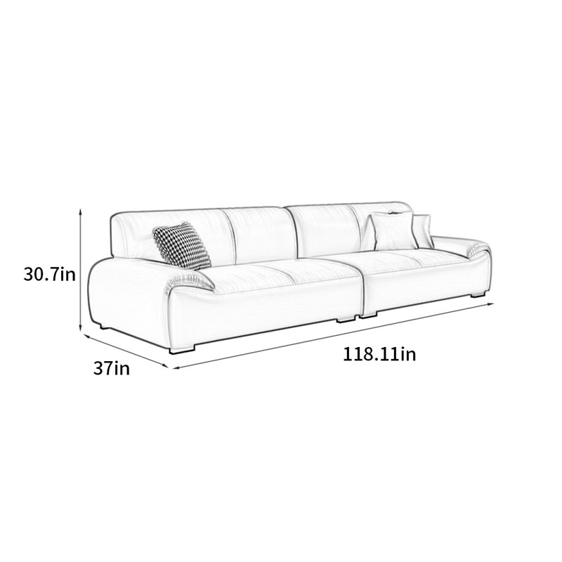 Gammage, H 30,7 po x l 118,11 po x P 37 po, 4