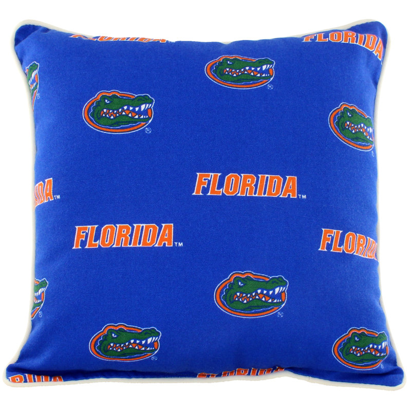 Florida Gators Blue Polyester Indoor/Outdoor Decorative Pillow