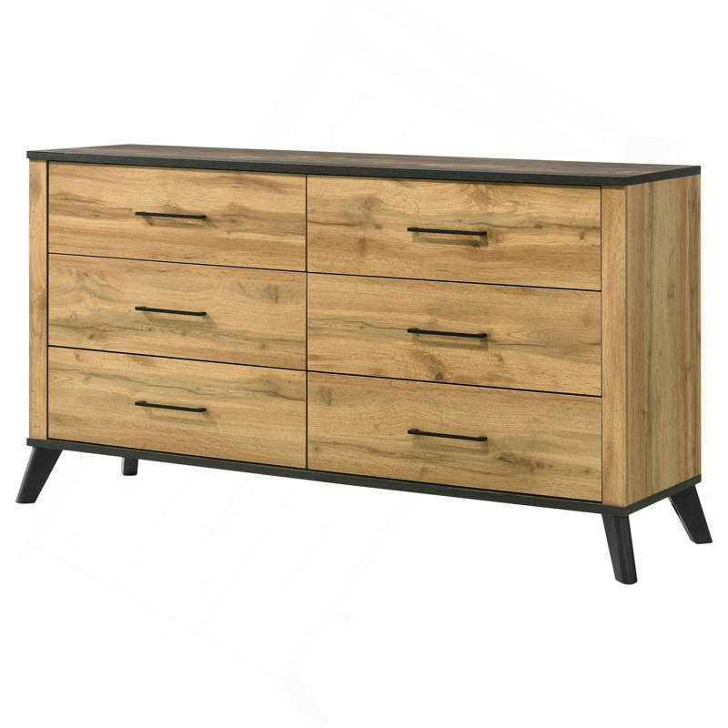 Commode 6 tiroirs Natural Pine