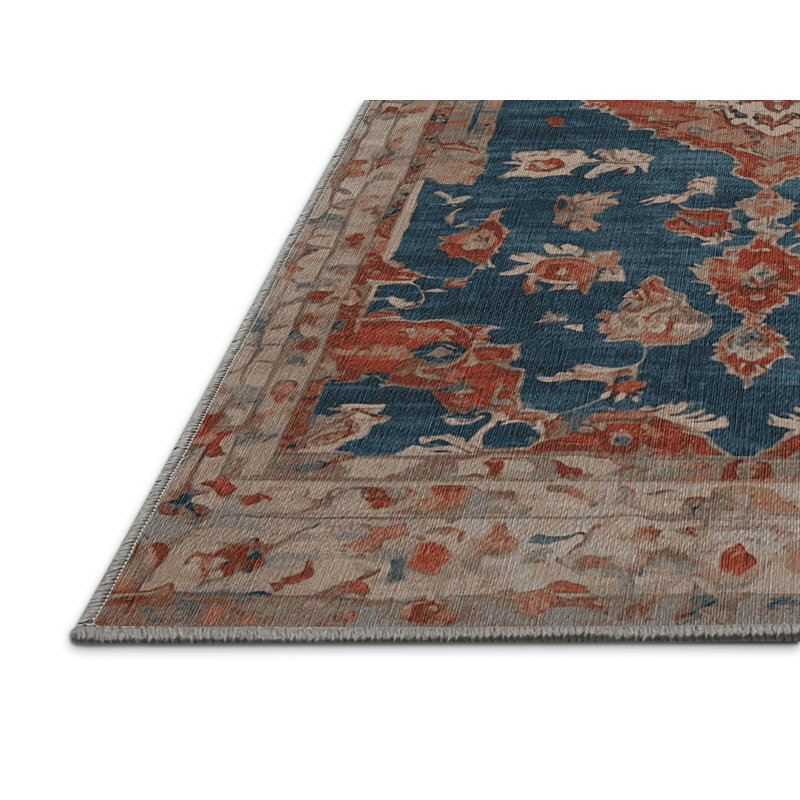 Tapis gris lavable à la machine, Rectangle 7 pi x 9 pi
