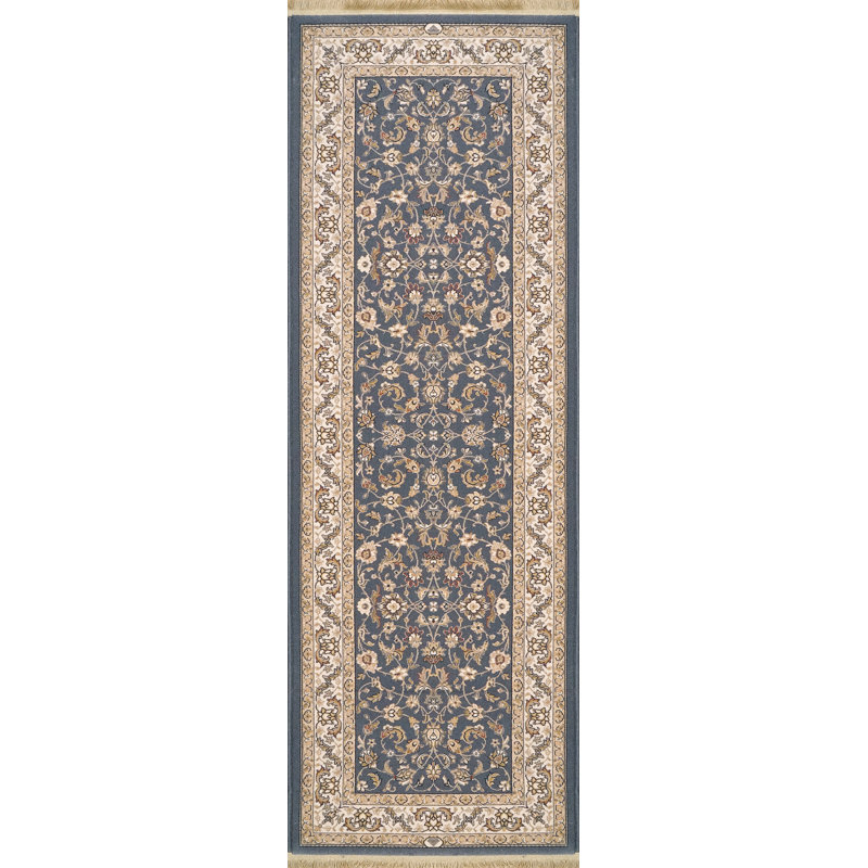 Tapis gris/ivoire en laine fisher Cirro, Tapis de couloir 2 pi 9 po x 11 pi 6 po