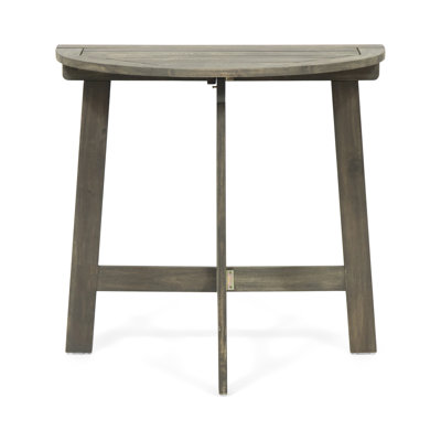 Space-Saving Folding Bistro Table with Acacia Wood Craftsmanship