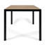 Table de salle à manger en bois tendance avec pieds en fer - 57,55 po de profondeur x 36,06 de largeur, 30 po de hauteur, pieds extérieurs protégés, finition