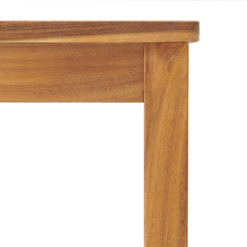 Ensemble de salle à manger d'extérieur 7 pièces Arjay en bois d'acacia massif, 1 table de salle à manger et 6 chaises avec coussins