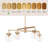 4-Light Modern Linear Sputnik Pendant