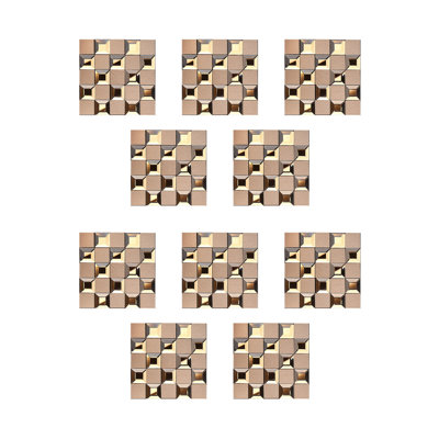 10pc Crystal Tile Stickers DIY Self-Adhesive Wall Stickers
