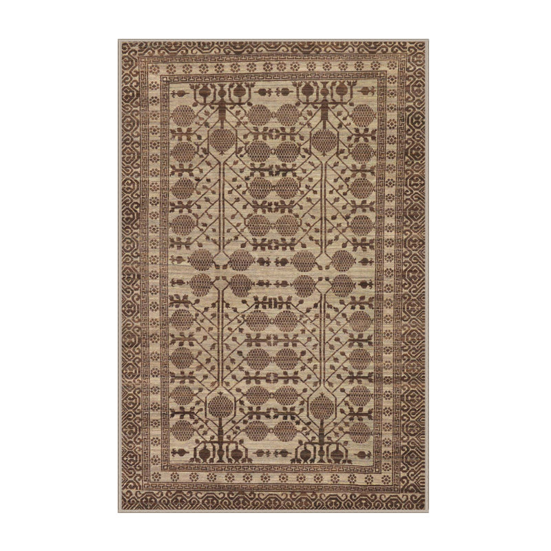 Tapis décoratif multicolore à motif abstrait, Rectangle de 5 pi x 8 pi