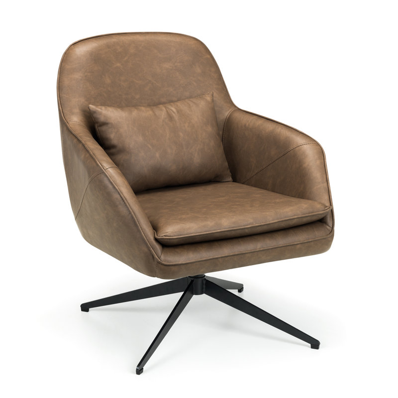 Gainz Faux Leather Swivel Armchair