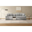 Modern Sofa Couch 111.8" Modular Sofa Upholstered Sofa Couch 3-Seater Sofa With Storage Armrest And Centre Console-1608860396