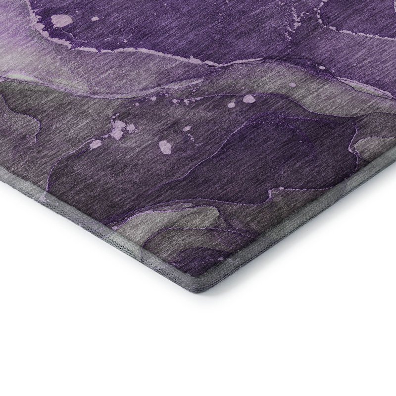Tapis mauve Premium lavable à la machine Cerrito AMF522, Tapis de couloir 2 pi 3 po x 7 pi 6 po
