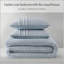 Ensemble de couette 3 pièces en coton teint en fil, format King, 110 x 96 pouces, avec 2 taies d'oreiller