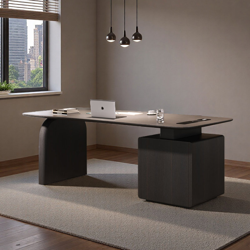 Bureau unique avec surface de travail spacieuse, H 29,53 po x l 86,61 po x P 27,56 po