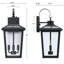 Lanterne murale d'extérieur 2 lumières H 2 po Traditional avec abat-jour en verre transparent Traditional