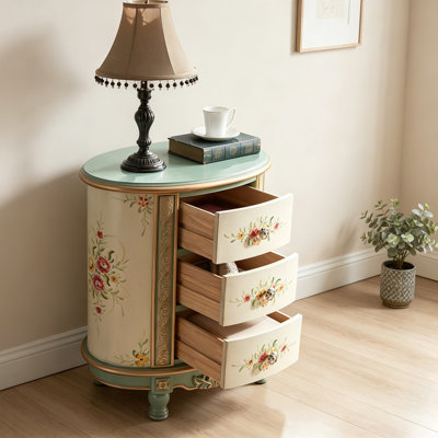 Retro Distressed Painted Solid Wood Accent Chest