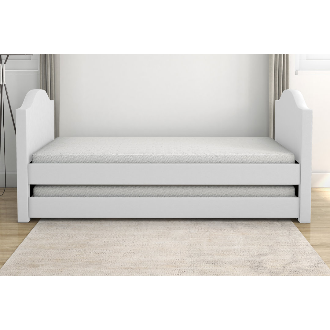 Sleep Upholstered Daybed with Pull Out Trundle, Twin, Amiah Lark Manor™ 
