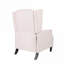 Fauteuil inclinable en tissu de lin beige avec dossier à oreilles par FlowLuxe, siège d'appoint Mid-Century pour salon et chambre à coucher-1353868474
