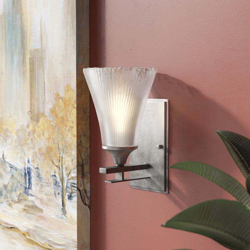 Uptowne Wall Sconce, Aged Silver