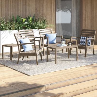 Quadis 4 - Person Patio Conversation Set with Cushions
