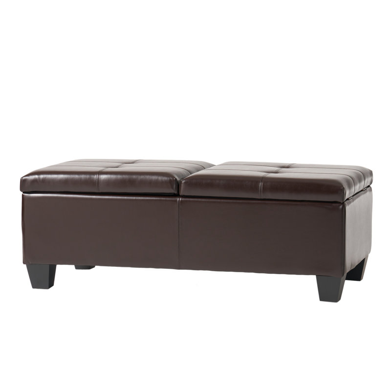 Modern Storage Ottoman, Brown 1