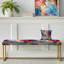 Banc abstrait tapissier doré-135459097