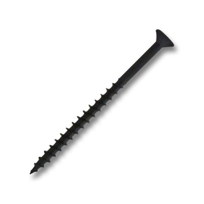 #8 x 2-1/2 in. Black Combo Drive Flat-Head Coarse Thread with Nibs Self-Tapping