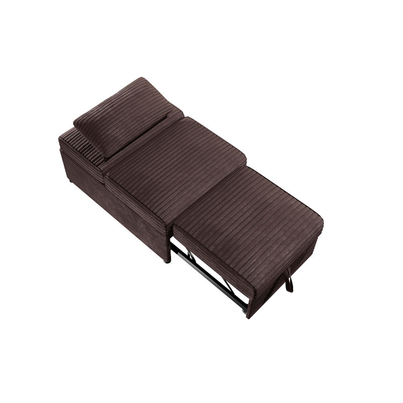 Canapé convertible contemporain 1pc, Chocolate
